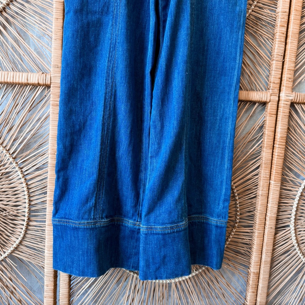 Pilcro and the Letterpress by Anthropologie Denim Wide Leg Retro Jeans w/ straps - Picture 5 of 10